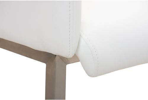 CLP Edelstahl Freischwinger-Stuhl MAGNUS, Armlehne Sitzfläche + Lehne gut gepolstert - 4