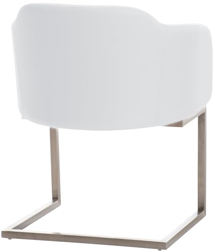 CLP Edelstahl Freischwinger-Stuhl MAGNUS, Armlehne Sitzfläche + Lehne gut gepolstert - 5