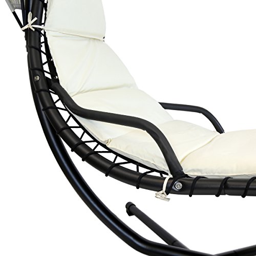 Hängeliege/Schaukelliege/Schwingliege - Luxus-Sonnenliege/Gartenliege - Creme - 4