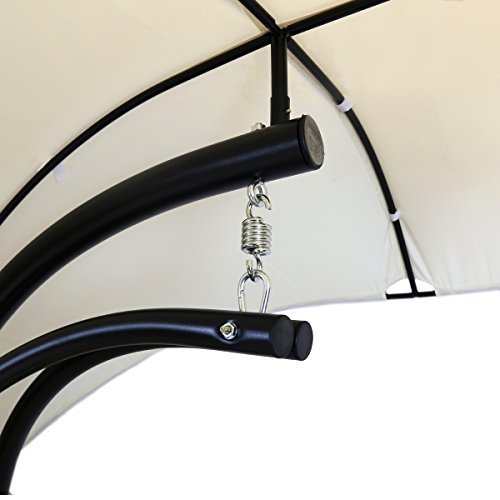 Hängeliege/Schaukelliege/Schwingliege - Luxus-Sonnenliege/Gartenliege - Creme - 5