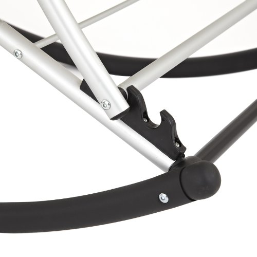 Rockcamp Garten- / Freizeitstuhl aus Alu-Textilene, Schaukelstuhl, faltbar, Schwarz - 5