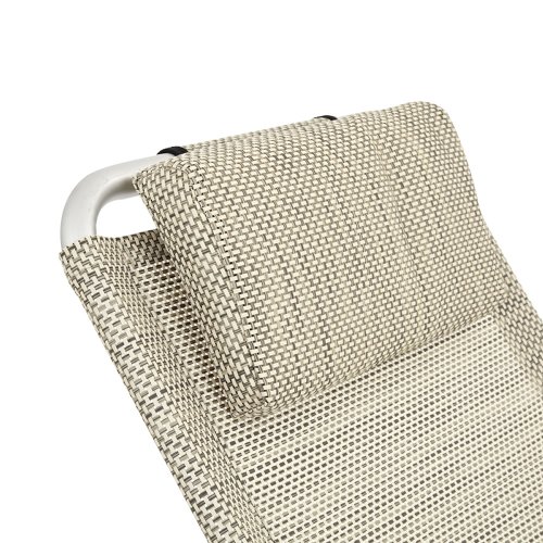 Rockcamp Garten- / Freizeitstuhl aus Alu-Textilene, Schaukelstuhl, faltbar, Beige - 4