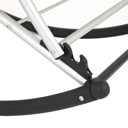 Rockcamp Garten- / Freizeitstuhl aus Alu-Textilene, Schaukelstuhl, faltbar, Beige - 5