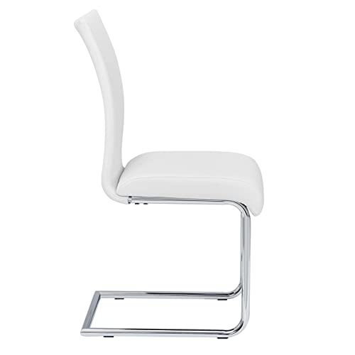 IDIMEX Schwingstuhl ALADINO Set mit 4 Stühlen Chrom/weiß - 3