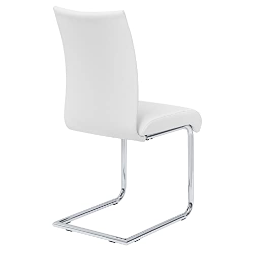 IDIMEX Schwingstuhl ALADINO Set mit 4 Stühlen Chrom/weiß - 4