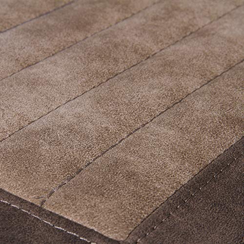 Ambiendi 2er Set Esszimmerstuhl Schwingstuhl Gebürsteter Satin Flacher Schlauch PU Aprikose und Braun Vintage Steppung Freischwinger Stühle - 8