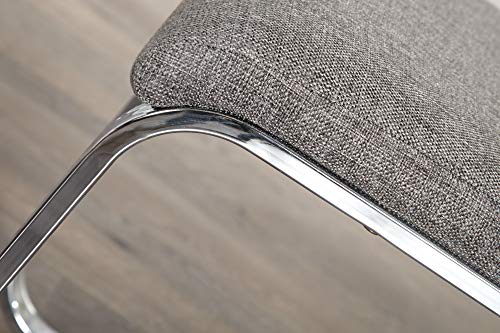 DuNord Design Esszimmerstuhl Freischwinger RIVIERA Strukturstoff grau - 6