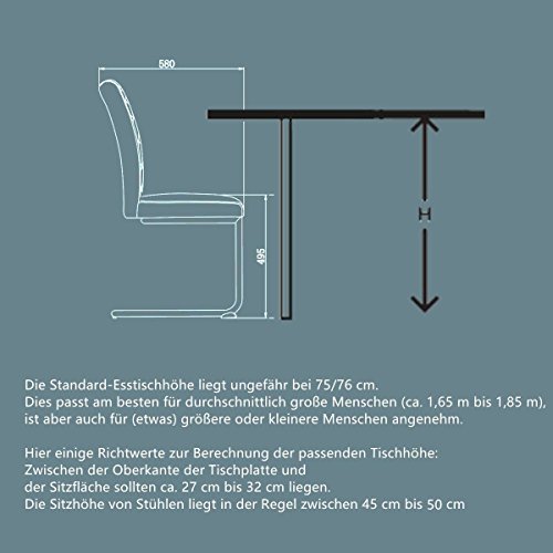 Ambiendi Schwingstuhl 2er Set Freischwinger mit Vintage PU Leder Grau-Beige Nickel-Metallgestell Freischwinger Schwingstuhl Geeignet für Wohnzimmer Esszimmer Familie 47 x 94 x 58 cm (B x H x T) - 8
