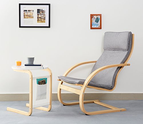 Orolay Schaukelstuhl Schwingstuhl Relaxstuhl Relaxsessel Mode Grau - 2