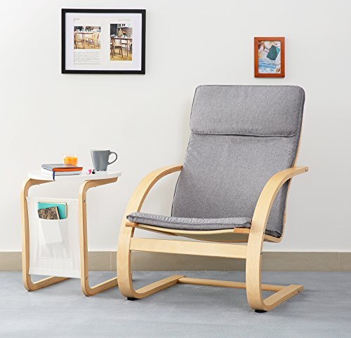Orolay Schaukelstuhl Schwingstuhl Relaxstuhl Relaxsessel Mode Grau - 3