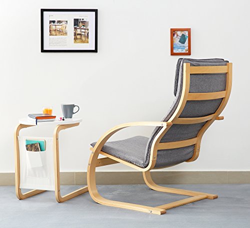 Orolay Schaukelstuhl Schwingstuhl Relaxstuhl Relaxsessel Mode Grau - 5