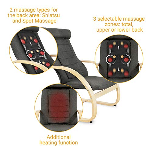 Medisana RC 410 Relaxsessel mit Shiatsu-Massagefunktion, Swing-Sessel mit Wärmefunktion, Spotmassage mit Wohlfühlfaktor - 6