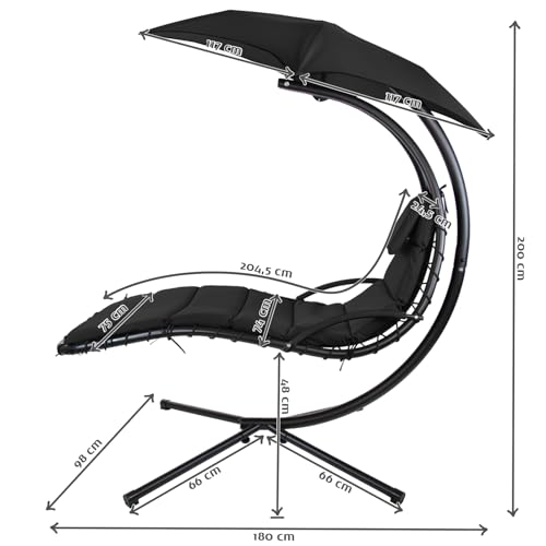BB Sport Schwebeliege Schwingliege in vielen Farben bis 150 kg belastbar - 2