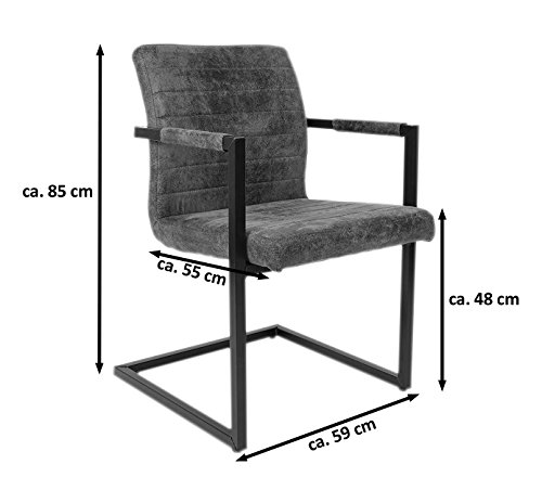 SAM® 2er Set Schwingstuhl Stoff Wildlederoptik Parzivo - 6