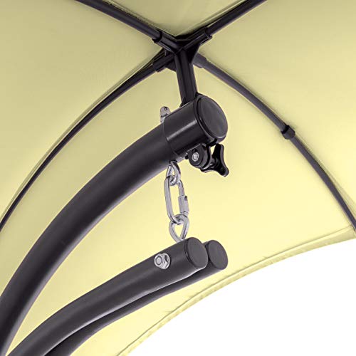 Nexos ZGC34351 Schwebeliege Beige Schwingliege Relaxliege Hängeliege Sonnenliege Hängeschaukel Inklusive Sonnenschirm - 4