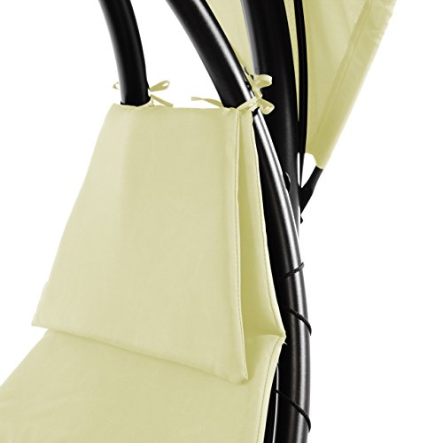 Nexos ZGC34351 Schwebeliege Beige Schwingliege Relaxliege Hängeliege Sonnenliege Hängeschaukel Inklusive Sonnenschirm - 8