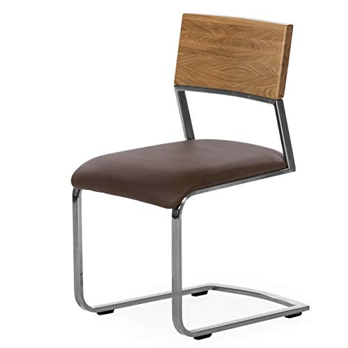 Amazon Marke - Alkove - Hayes - Moderner Massivholzstühle 2er Set mit gepolsterter Sitzfläche, Wildeiche - 3