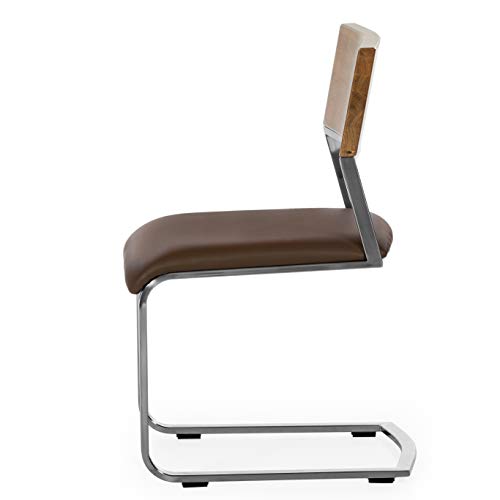 Amazon Marke - Alkove - Hayes - Moderner Massivholzstühle 2er Set mit gepolsterter Sitzfläche, Wildeiche - 4