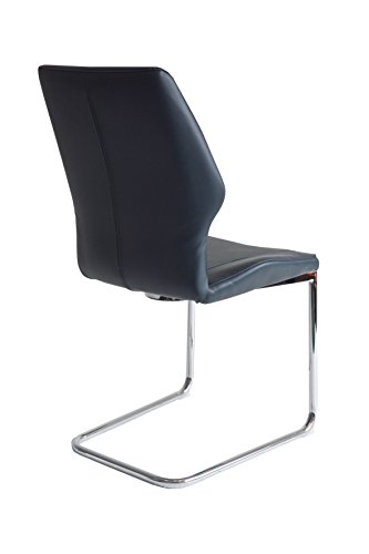 HOMEXPERTS Esszimmerstuhl 2er Set AMELIE dunkelblau Kunstleder - 11