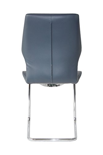 HOMEXPERTS Esszimmerstuhl 2er Set AMELIE dunkelblau Kunstleder - 13