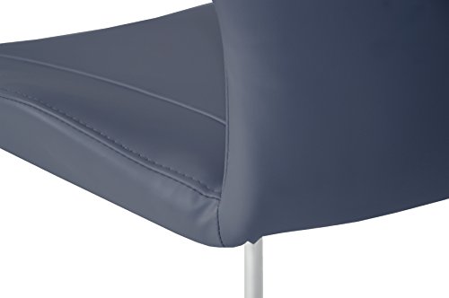 HOMEXPERTS Esszimmerstuhl 2er Set AMELIE dunkelblau Kunstleder - 5