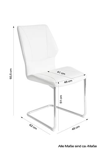 HOMEXPERTS Esszimmerstuhl 2er Set AMELIE dunkelblau Kunstleder - 6