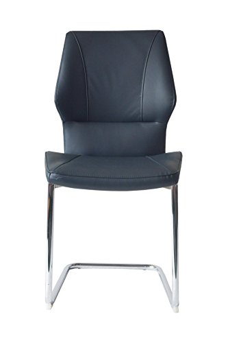 HOMEXPERTS Esszimmerstuhl 2er Set AMELIE dunkelblau Kunstleder - 8