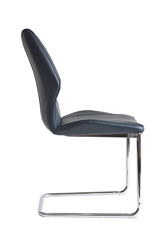 HOMEXPERTS Esszimmerstuhl 2er Set AMELIE dunkelblau Kunstleder - 9