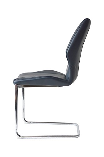 HOMEXPERTS Esszimmerstuhl 2er Set AMELIE dunkelblau Kunstleder - 10