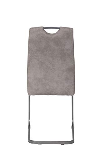 4er Set CHRISTINA II Esszimmerstuhl Microfaser Vintage-Optik Grau - 10