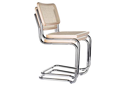 Holm Freischwinger Besucherstuhl Buche – Naturgeflecht 2er Set - 3