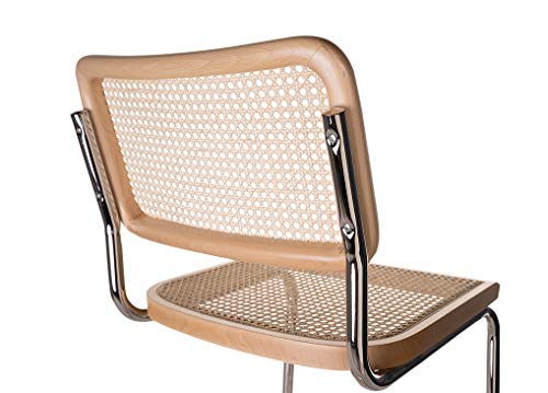 Holm Freischwinger Besucherstuhl Buche – Naturgeflecht 2er Set - 4