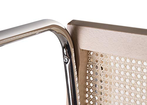 Holm Freischwinger Besucherstuhl Buche – Naturgeflecht 2er Set - 5