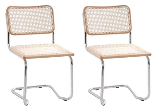 Holm Freischwinger Besucherstuhl Buche – Naturgeflecht 2er Set - 9