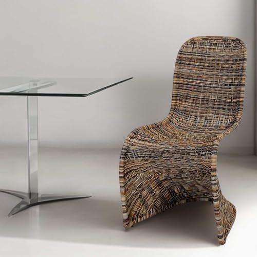 Schwingstuhl, Esszimmer-Stuhl aus Rattan - 2