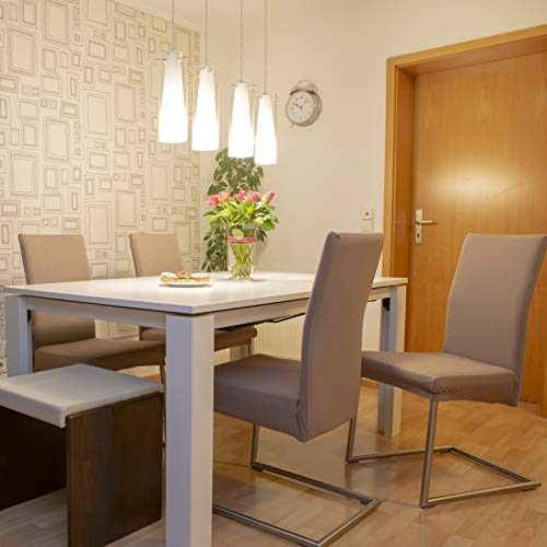 Staboos Stuhlhussen 2er Set aus 96% Baumwolle – Bi-elastische Stretch Stuhlüberzüge - 2