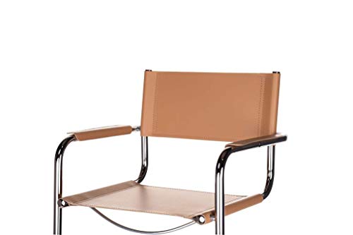 4x Denver Freischwinger Klassiker Leder Natur - 5