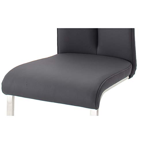 Robas Lund Artos Echtleder Schwingstuhl 2er Set Schwarz - 5
