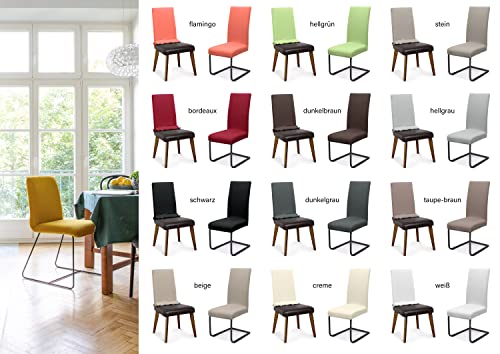 Stuhlhusse Jersey, elastische Stretch Husse Baumwolle Bi-Elastic - 6