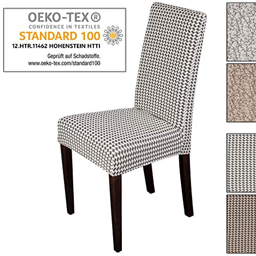 Staboos 2er Set, Universal Stretch Karo Stuhlhusse - 4