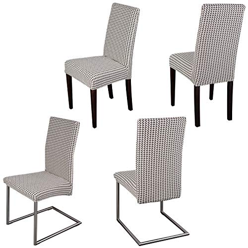 Staboos 2er Set, Universal Stretch Karo Stuhlhusse - 5