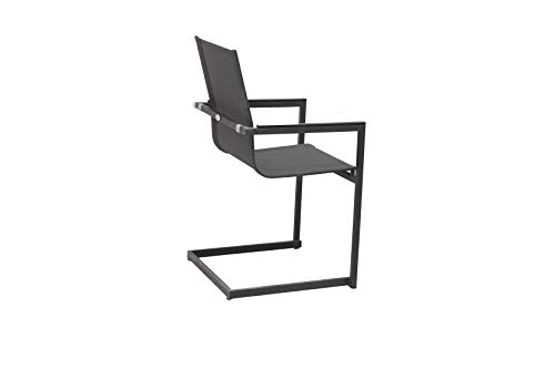 dynamic24 4X Gartensessel Freischwinger Gartenstuhl - 4