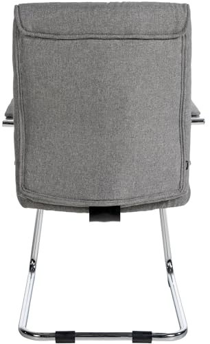 Freischwinger Sievert I Gepolsterter Konferenzstuhl Mit Armlehne I Stoffbezug hellgrau - 6