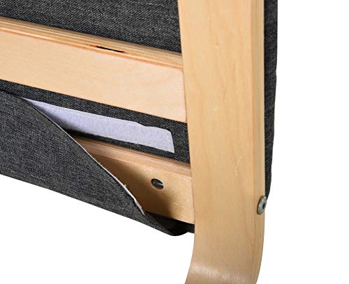 HOMCOM Relaxsessel mit Fußhocker, Ruhesessel mit Armlehne, Relaxstuhl, Leinenbezug Holzgestell Grau 65 x 69 x 98 cm - 9