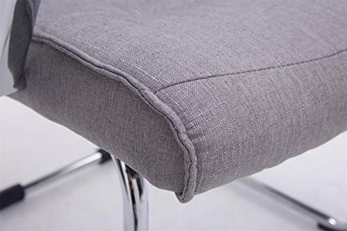 CLP Freischwinger Basel V2 I Konferenzstuhl Mit Stoffbezug Und Armlehnen I Lehnstuhl Mit Metallgestell In Chrom-Optik, Farbe:grau - 7