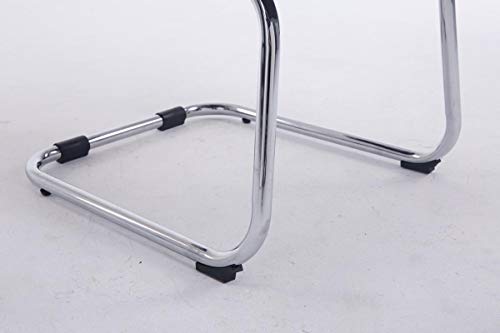 CLP Freischwinger Basel V2 I Konferenzstuhl Mit Stoffbezug Und Armlehnen I Lehnstuhl Mit Metallgestell In Chrom-Optik, Farbe:grau - 9