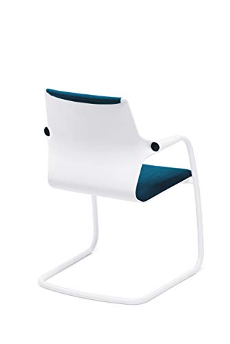 Sedus allright Freischwinger, Designstuhl, Stuhl, Konferenzstuhl, Besucherstuhl Blau, 57 x 56 x 86 cm - 3