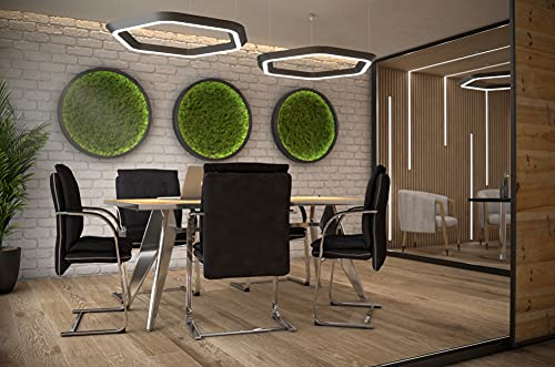 hjh OFFICE 600921 Konferenzstuhl/Freischwinger Nappaleder Villa V schwarz - 2