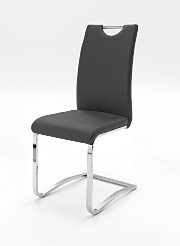 Robas Lund Stuhl Schwinger Schwingstuhl Köln 2er Set Schwarz 57 x 43 x 100 cm - 2