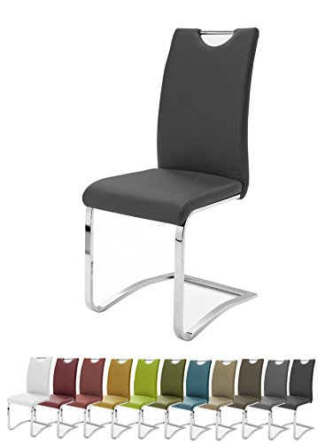 Robas Lund Stuhl Schwinger Schwingstuhl Köln 2er Set Schwarz 57 x 43 x 100 cm - 3